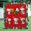 Snoopy Christmas And Snow 3D Quilt  Quilt